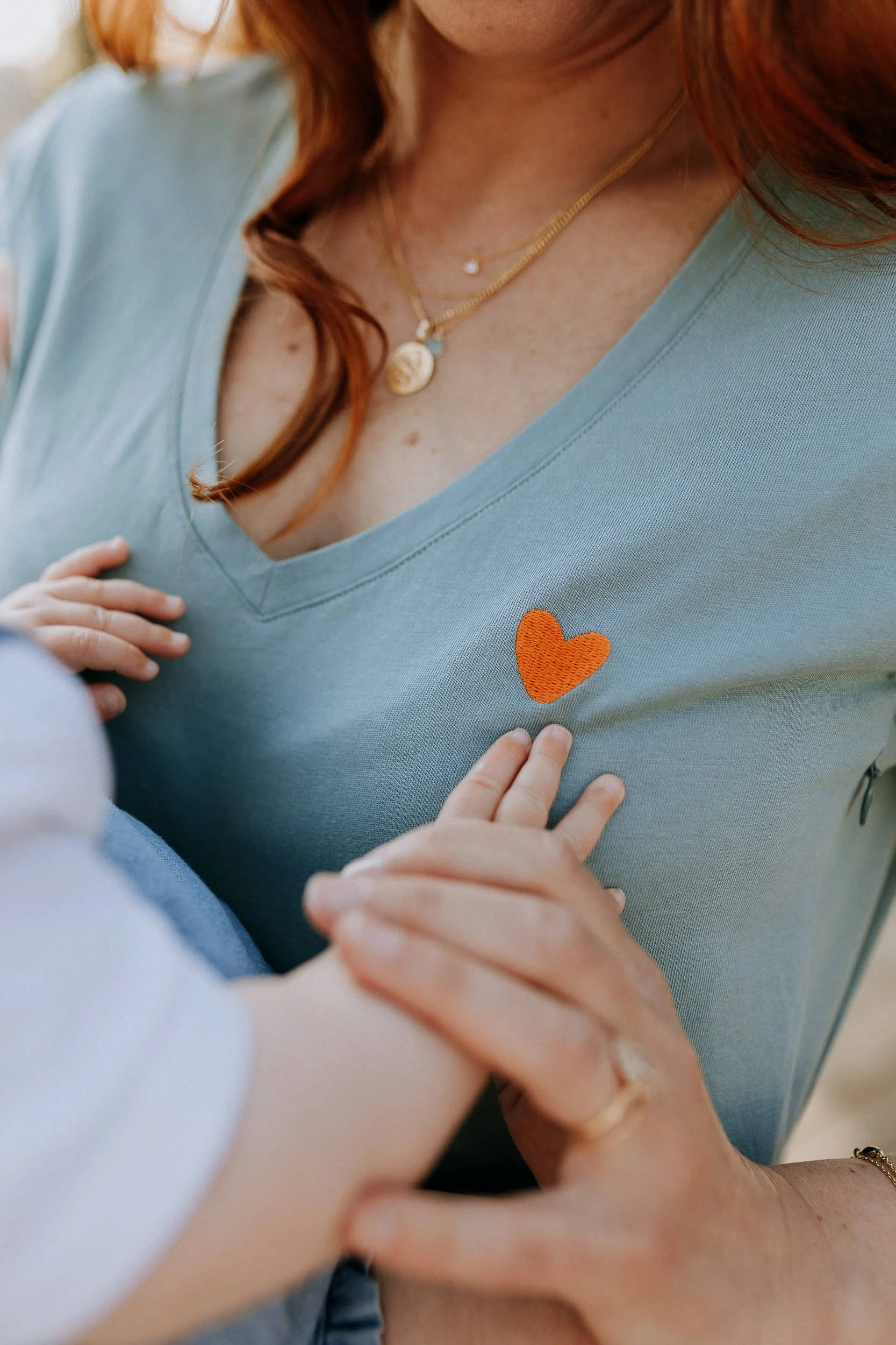 tee shirt allaitement vert sunset boulevard atelier belette