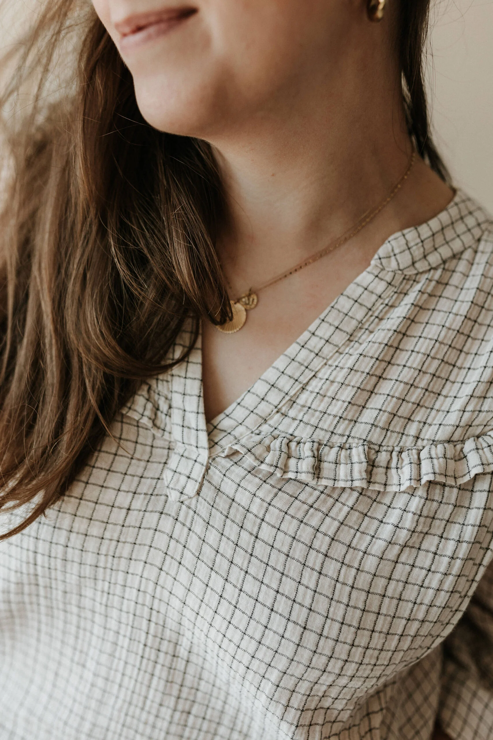 blouse d'allaitement milk checks atelier belette