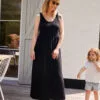 robe allaitement longue noire summertime atelier belette