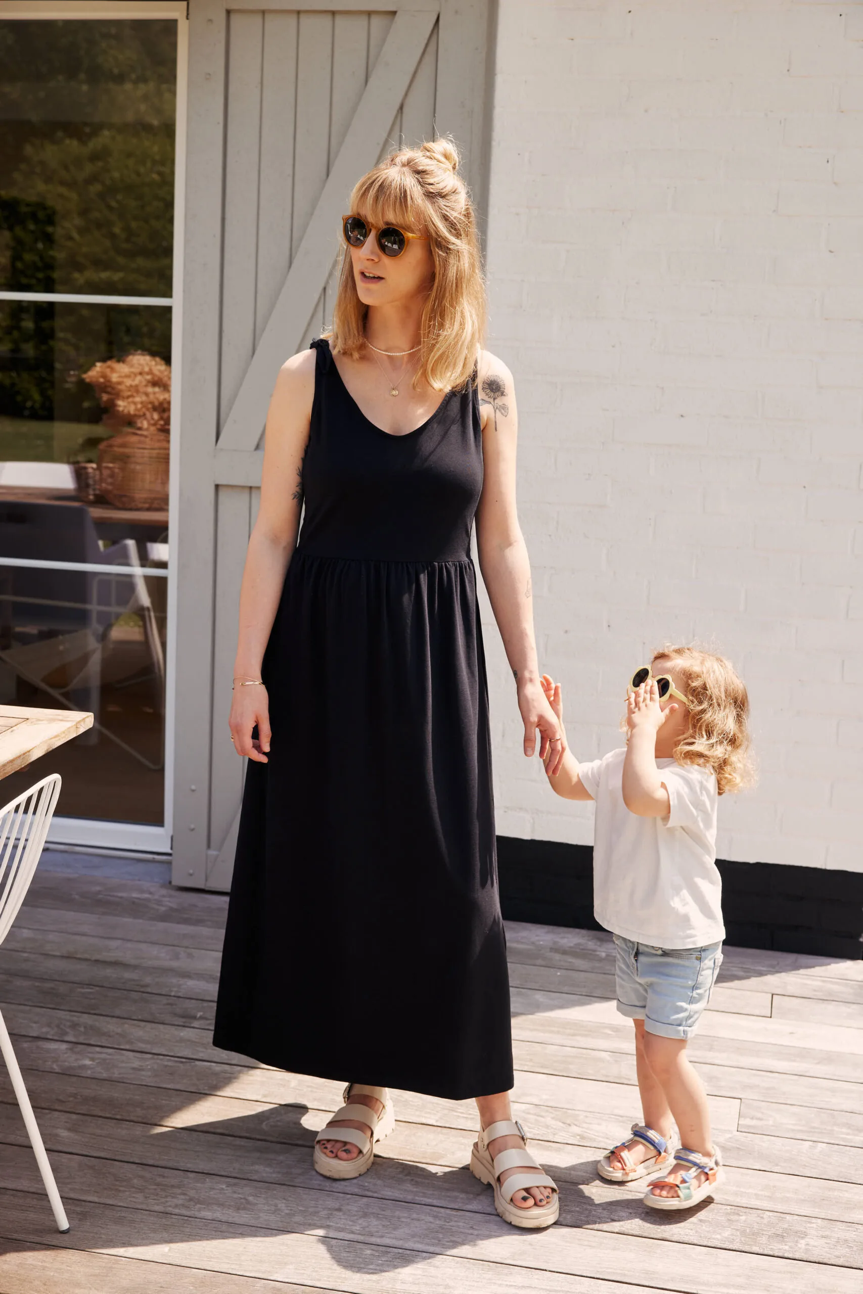 robe allaitement longue noire summertime atelier belette