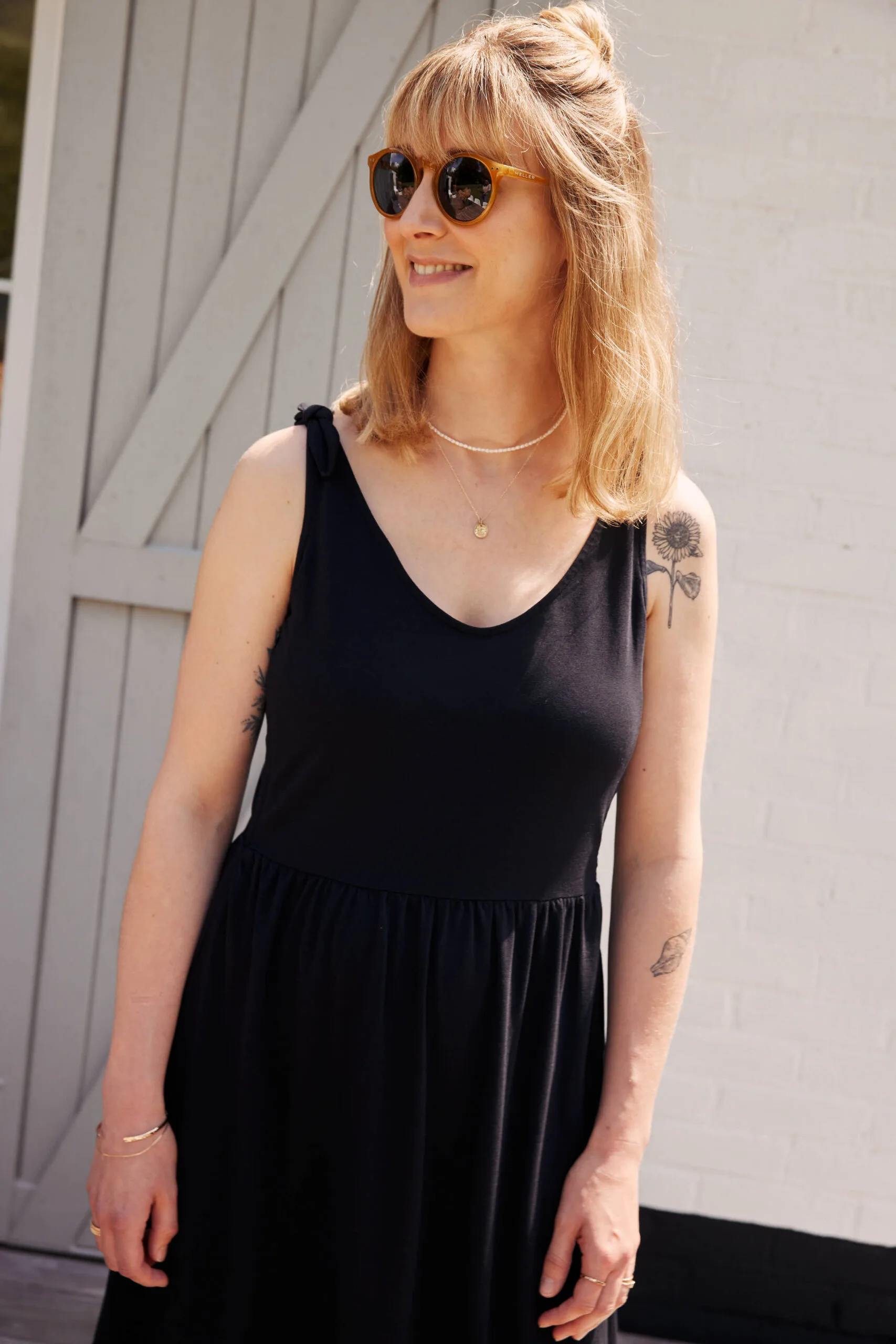 robe allaitement longue noire summertime atelier belette