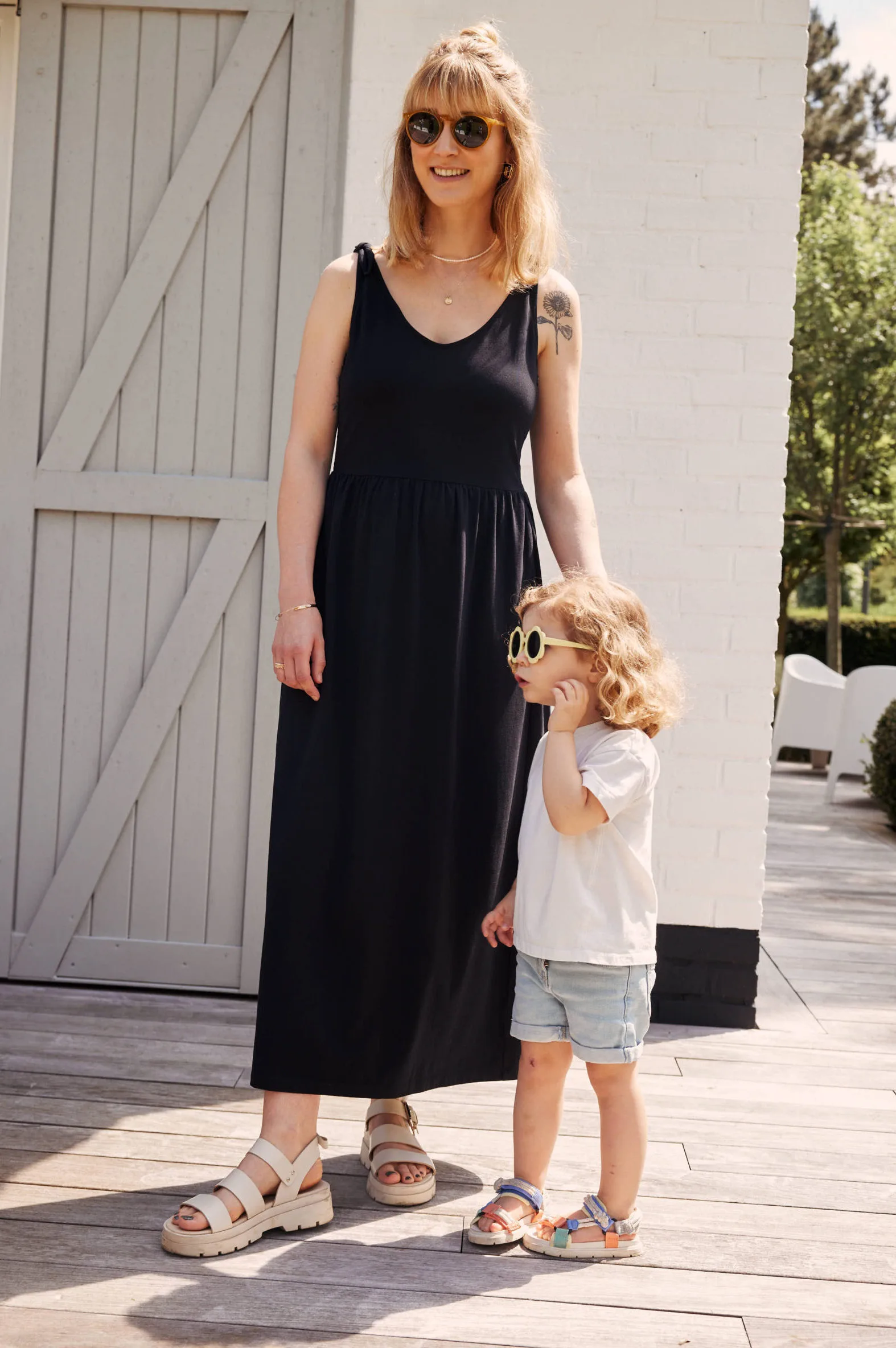 robe allaitement longue noire summertime atelier belette