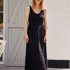 robe allaitement longue noire summertime atelier belette