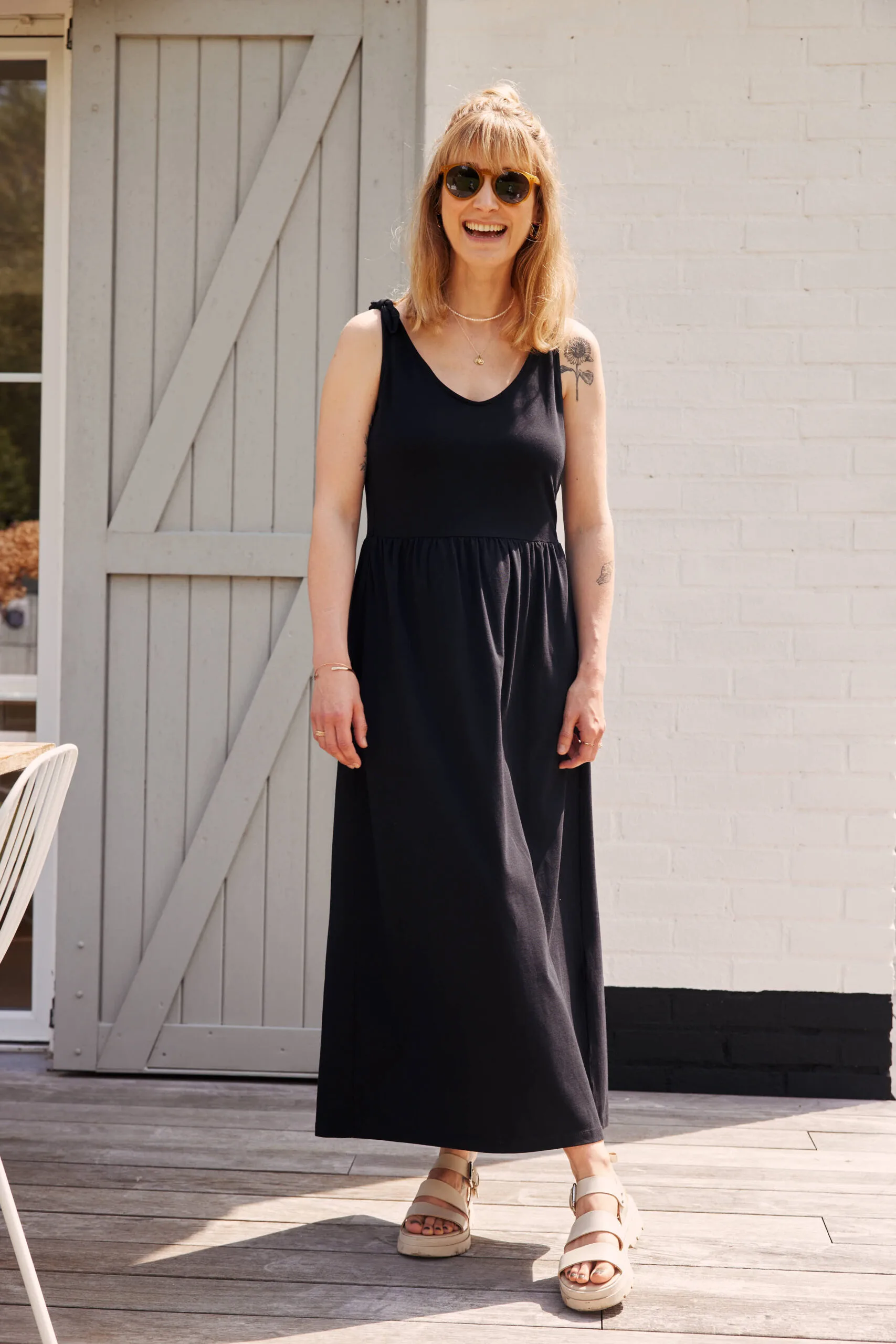 robe allaitement longue noire summertime atelier belette
