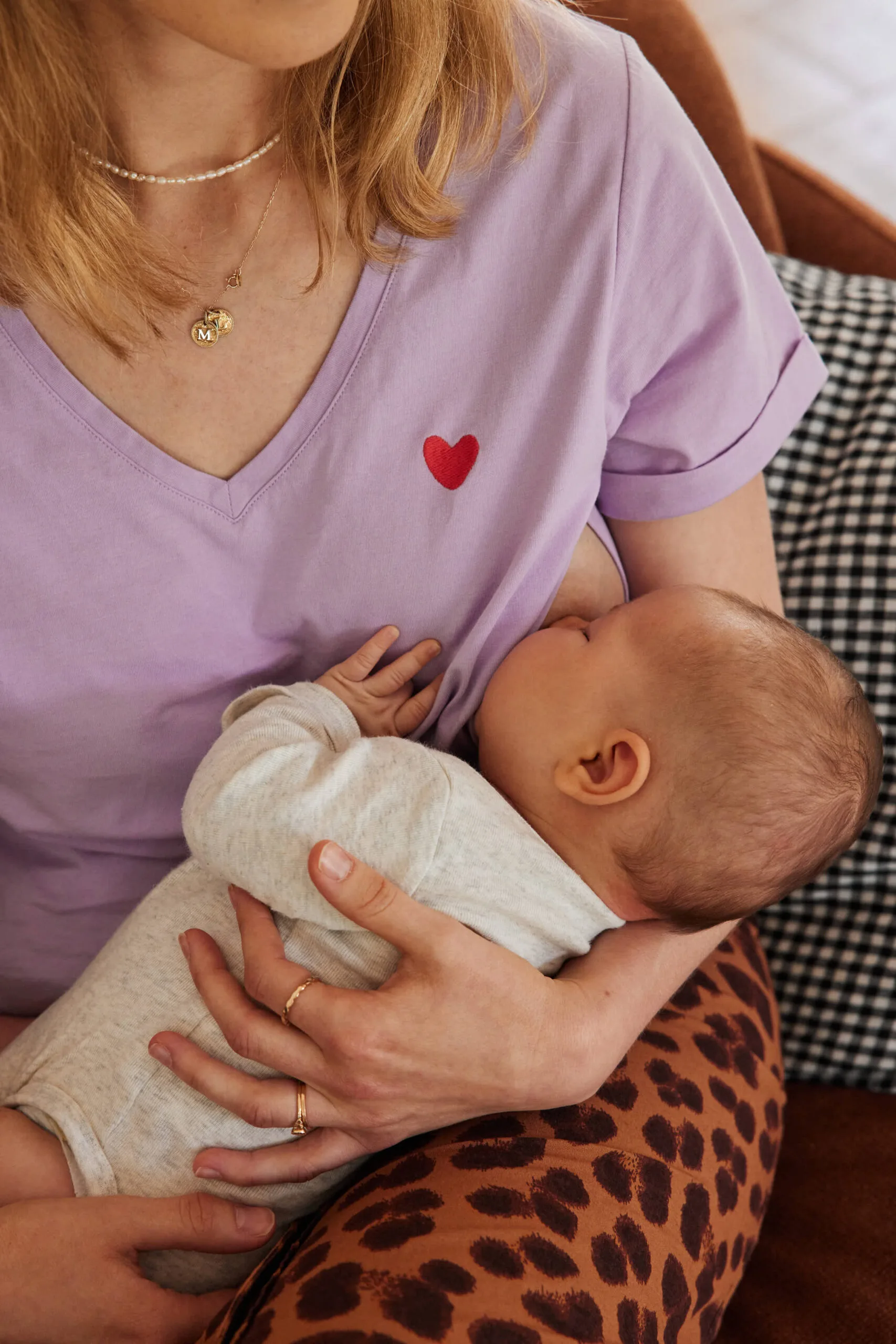 t shirt allaitement lilas sweet lavender atelier belette
