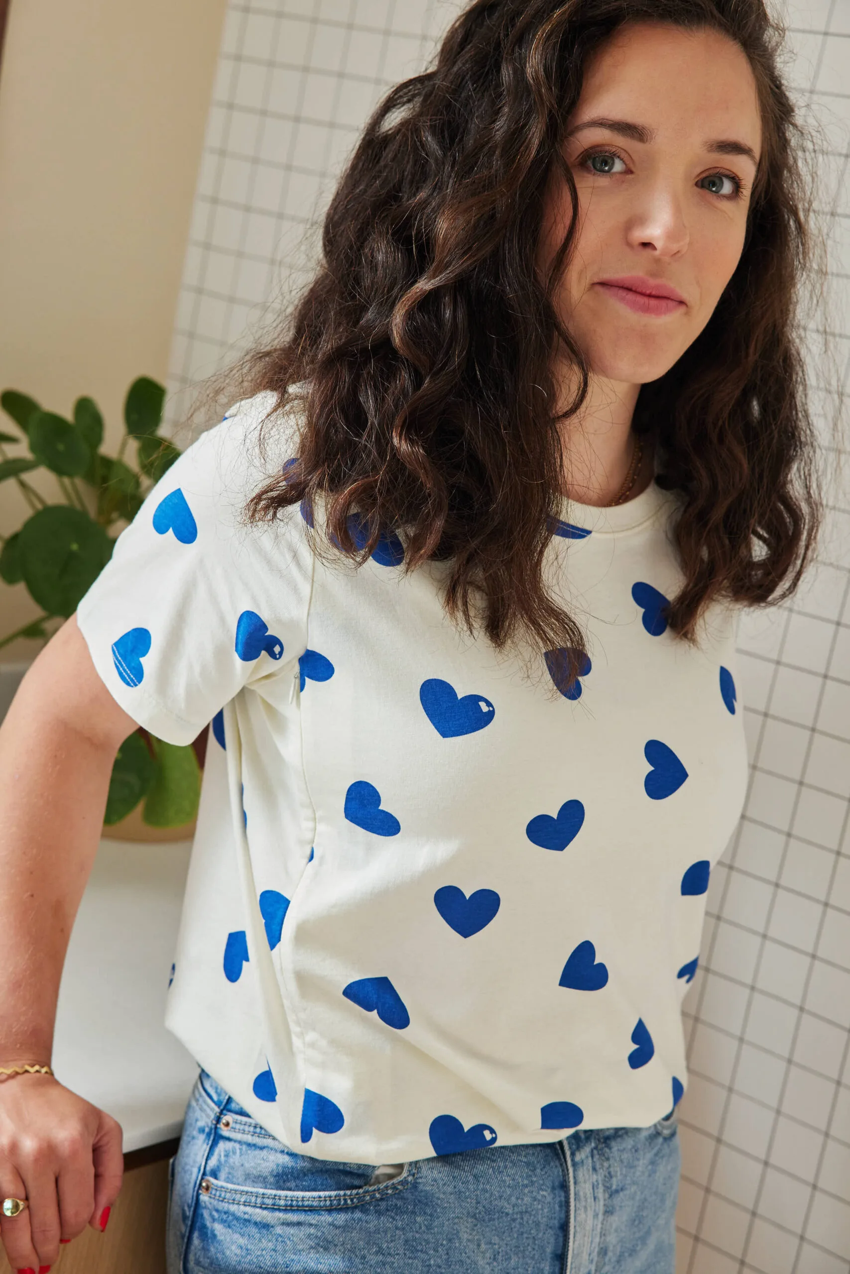 t shirt allaitement coeurs crazy in love atelier belette