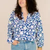 blouse allaitement bleue greek romance atelier belette