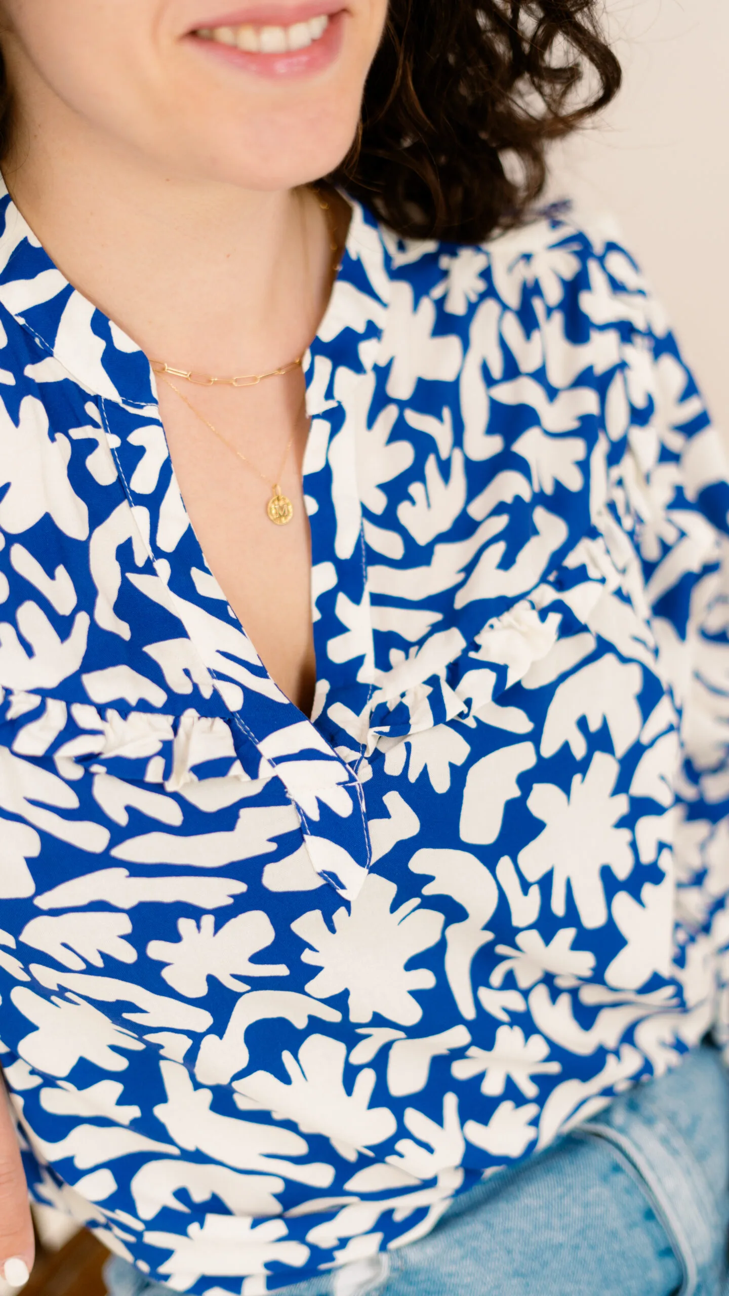 blouse allaitement bleue greek romance atelier belette