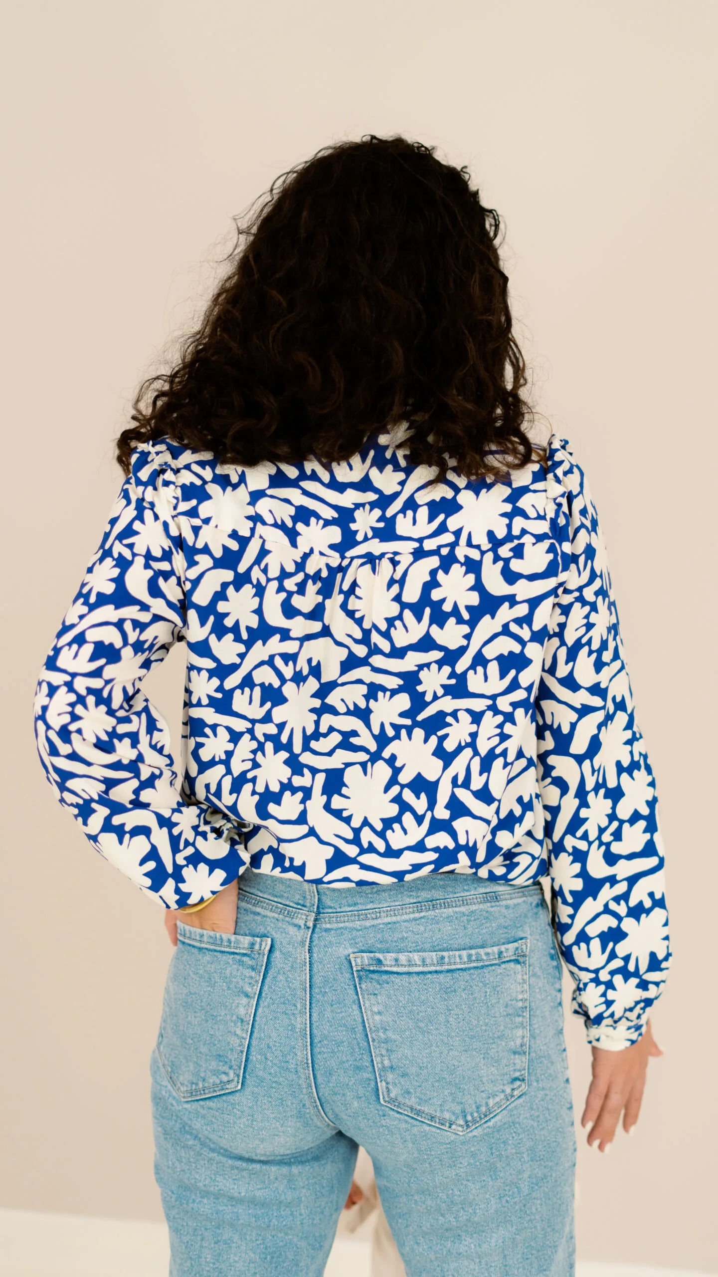 blouse allaitement bleue greek romance atelier belette