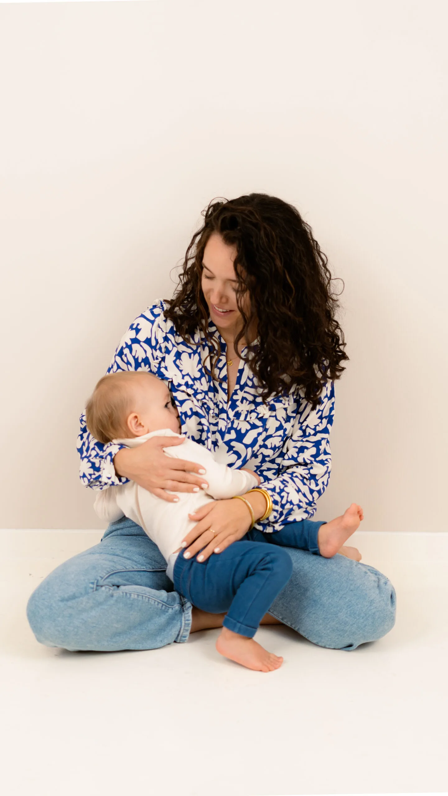 blouse allaitement bleue greek romance atelier belette