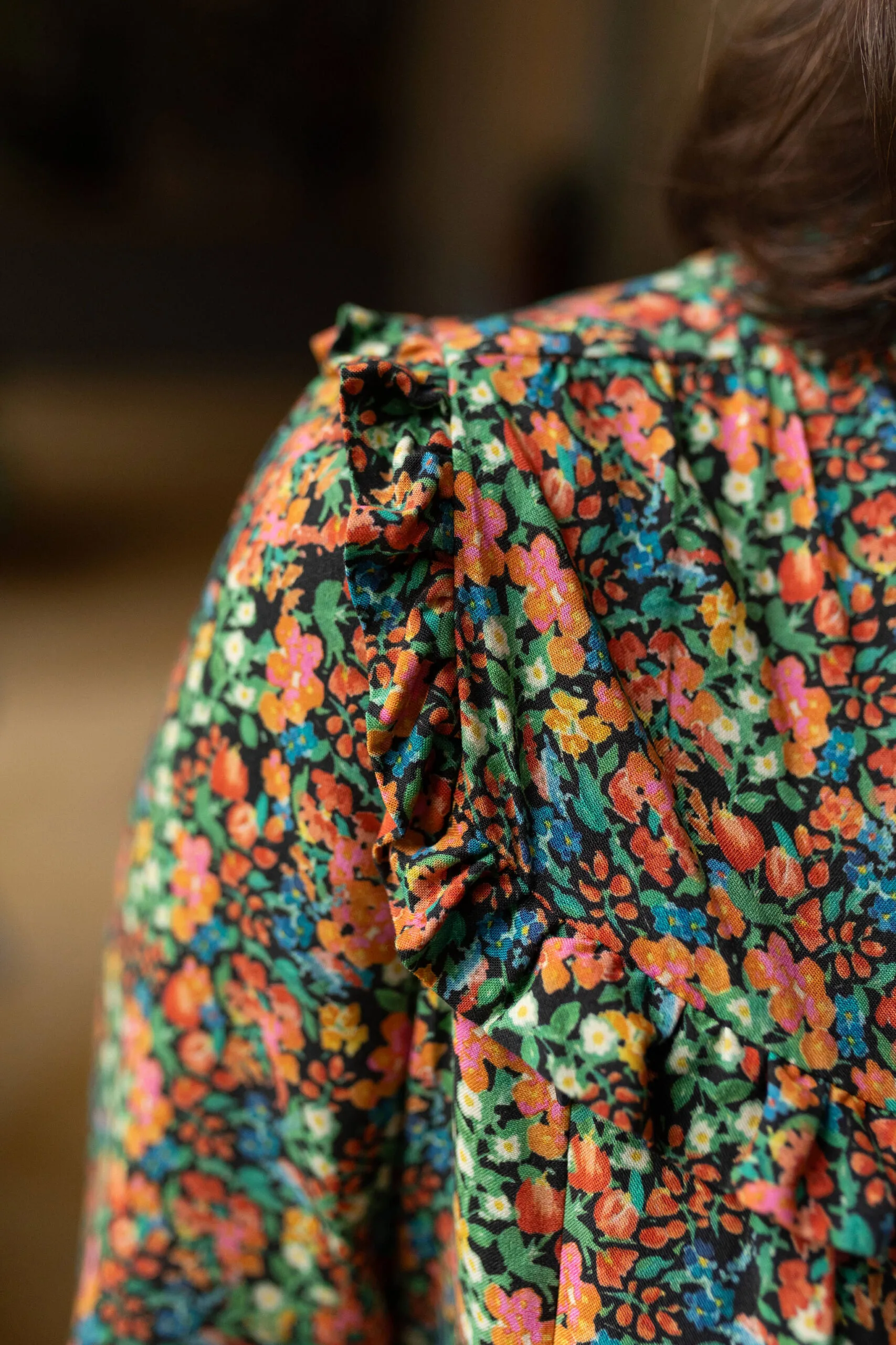 Blouse d'allaitement fleurie moonlight flowers atelier belette