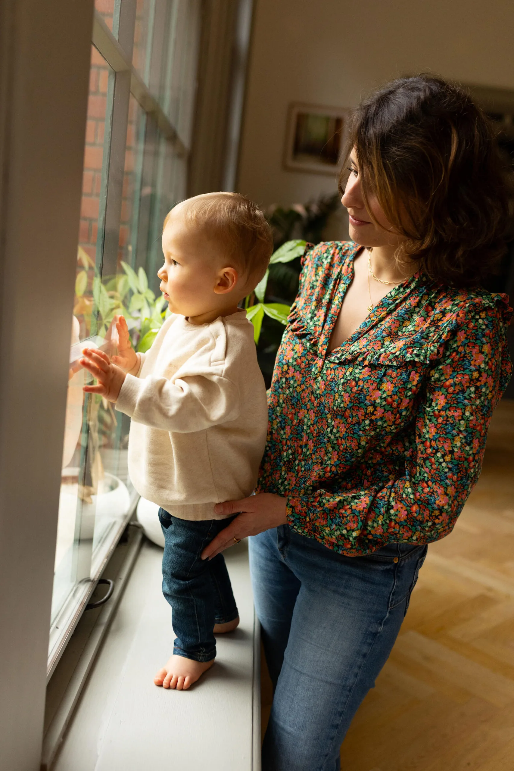Blouse d'allaitement fleurie moonlight flowers atelier belette