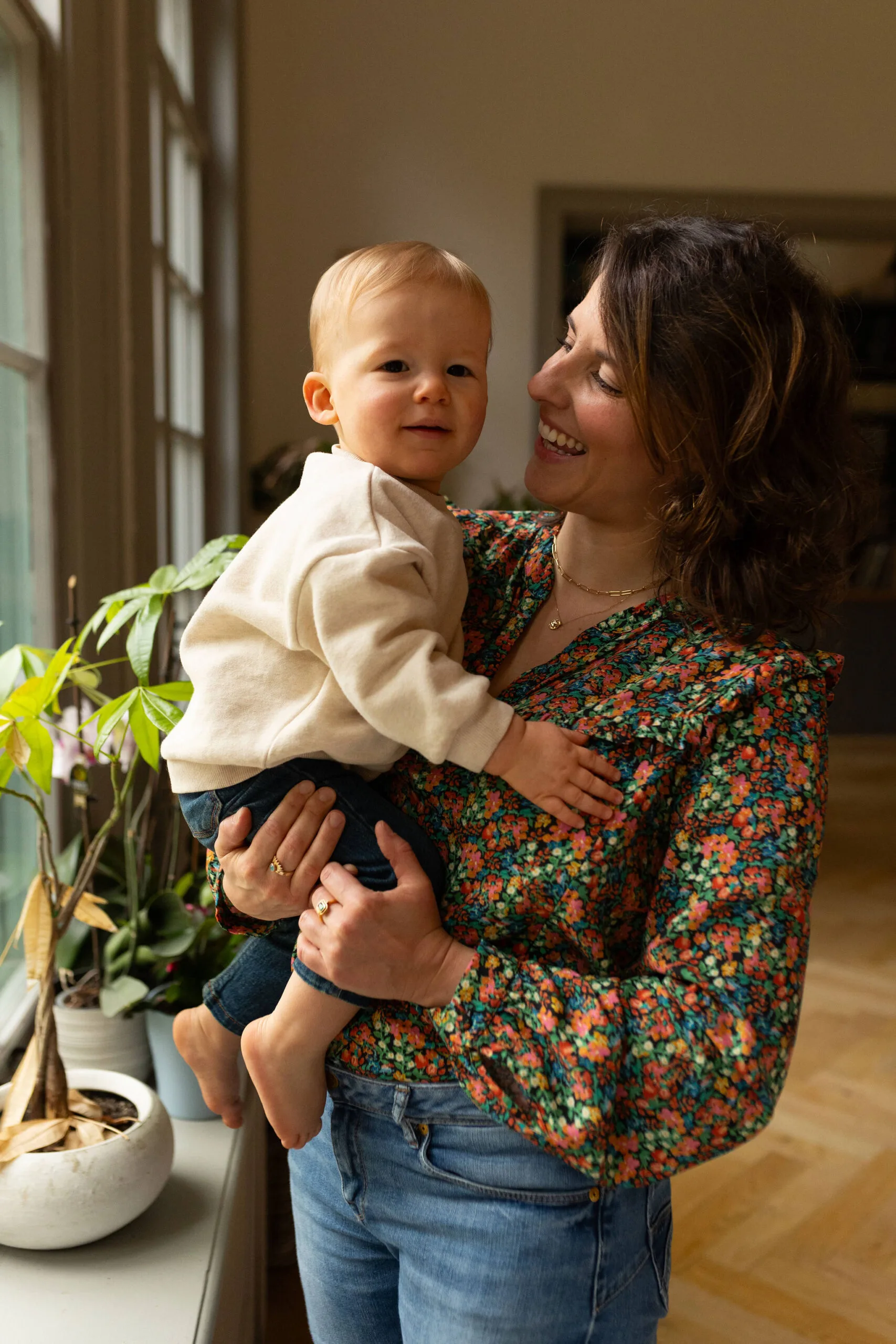 Blouse d'allaitement fleurie moonlight flowers atelier belette