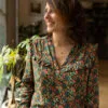 Blouse d'allaitement fleurie moonlight flowers atelier belette
