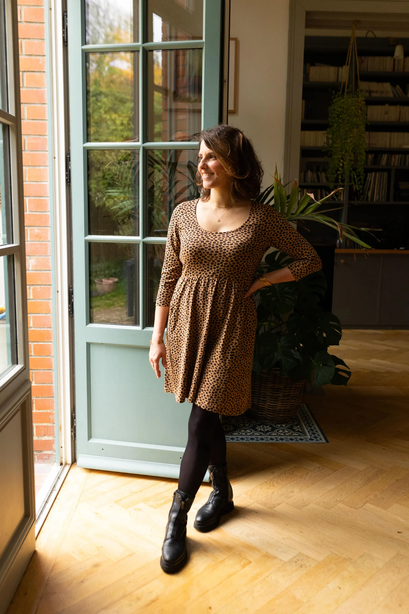 robe allaitement leopard atelier belette born to be wild