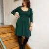 robe allaitement jersey vert sapin out of the woods atelier belette