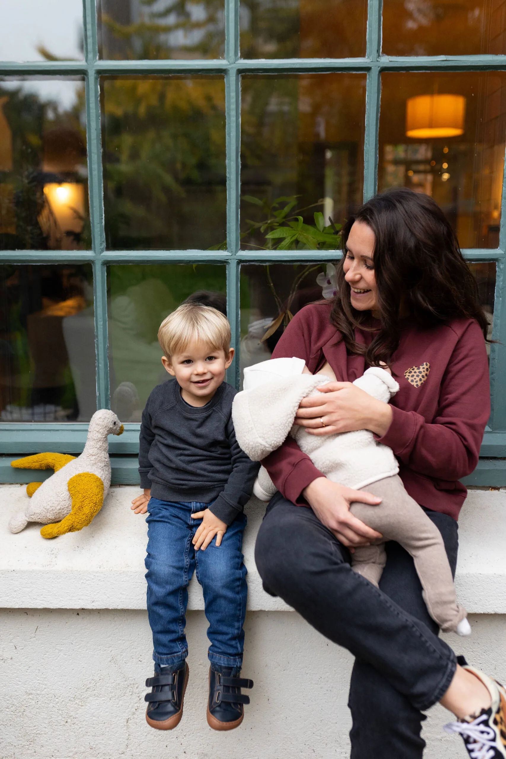 sweat allaitement bordeaux coeur leopard atelier belette