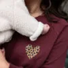 sweat allaitement bordeaux coeur leopard atelier belette