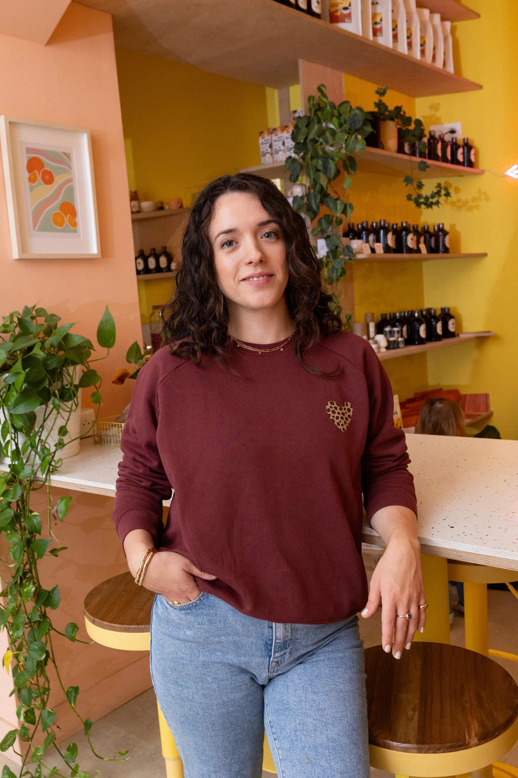 sweat allaitement bordeaux coeur leopard atelier belette