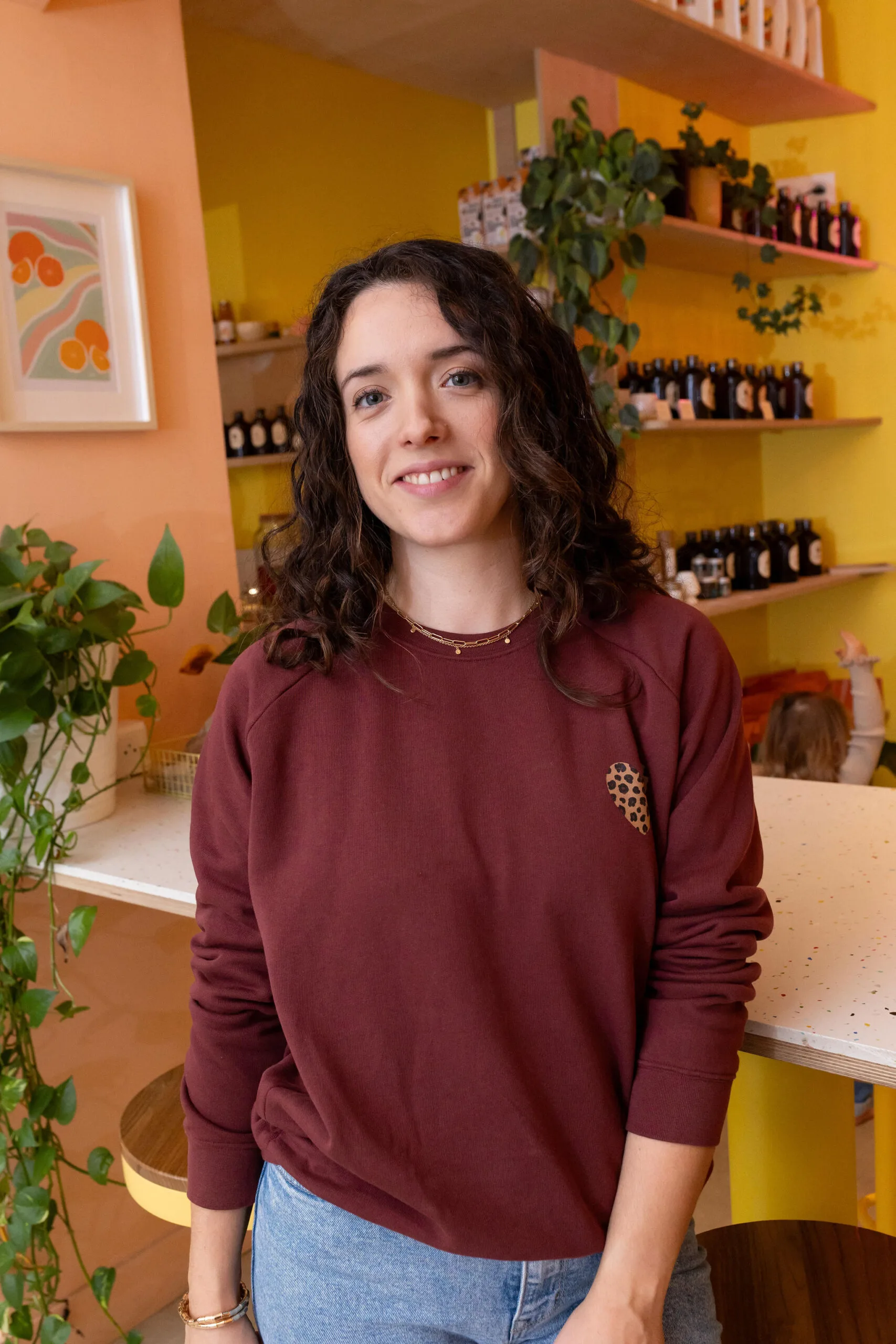 sweat allaitement bordeaux coeur leopard atelier belette