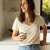 Tee shirt allaitement beige cold coffee club atelier belette