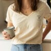 Tee shirt allaitement beige cold coffee club atelier belette