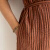 robe longue allaitement rayée terracotta sweet chili atelier belette