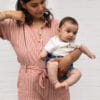 combishort allaitement rayé Pink lemonade atelier belette