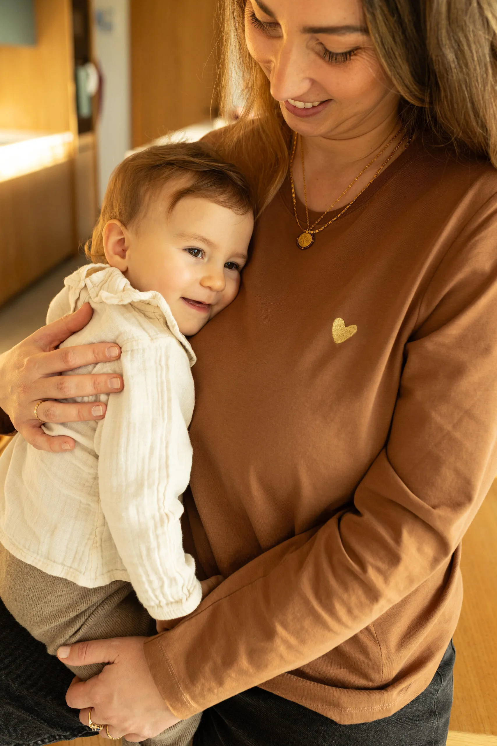 tee shirt allaitement marron havana noche atelier belette