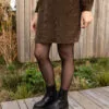 robe velours allaitement marron woodland walk atelier belette