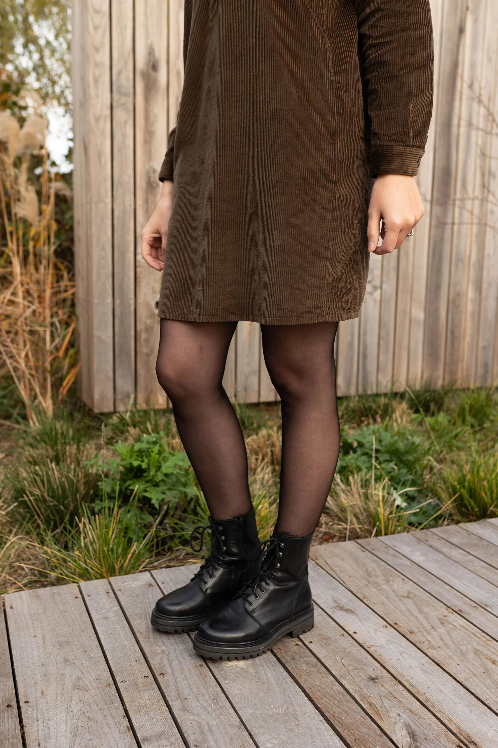 robe velours allaitement marron woodland walk atelier belette