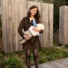 robe velours allaitement marron woodland walk atelier belette