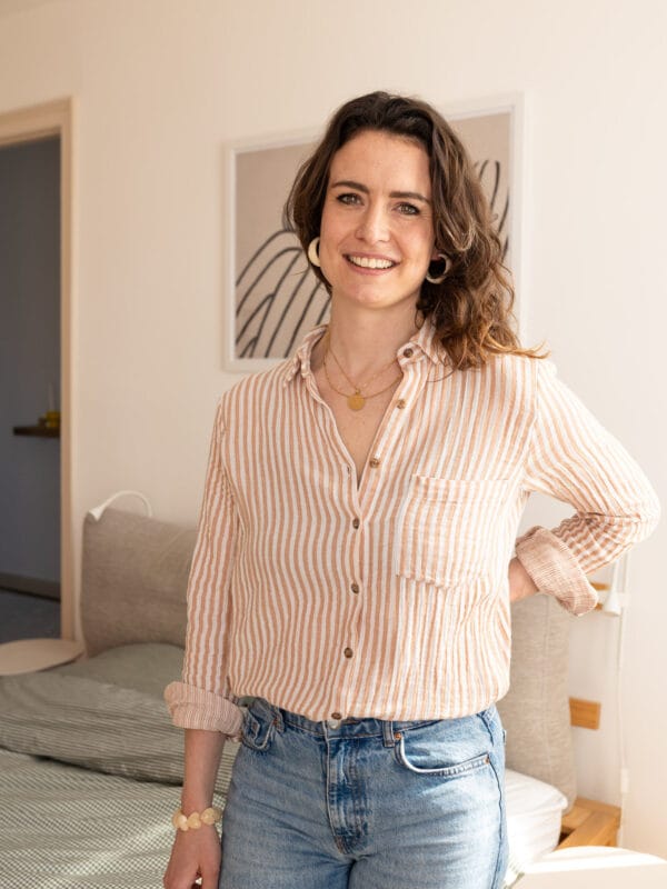 stripe me baby chemise allaitement rayée beige atelier belette