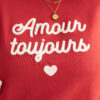sweat d'allaitement red love atelier belette amour toujours