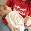 sweat d'allaitement red love atelier belette amour toujours