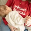 sweat d'allaitement red love atelier belette amour toujours