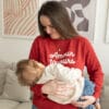 sweat d'allaitement red love atelier belette amour toujours