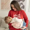 sweat d'allaitement red love atelier belette amour toujours