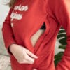 sweat d'allaitement red love atelier belette amour toujours