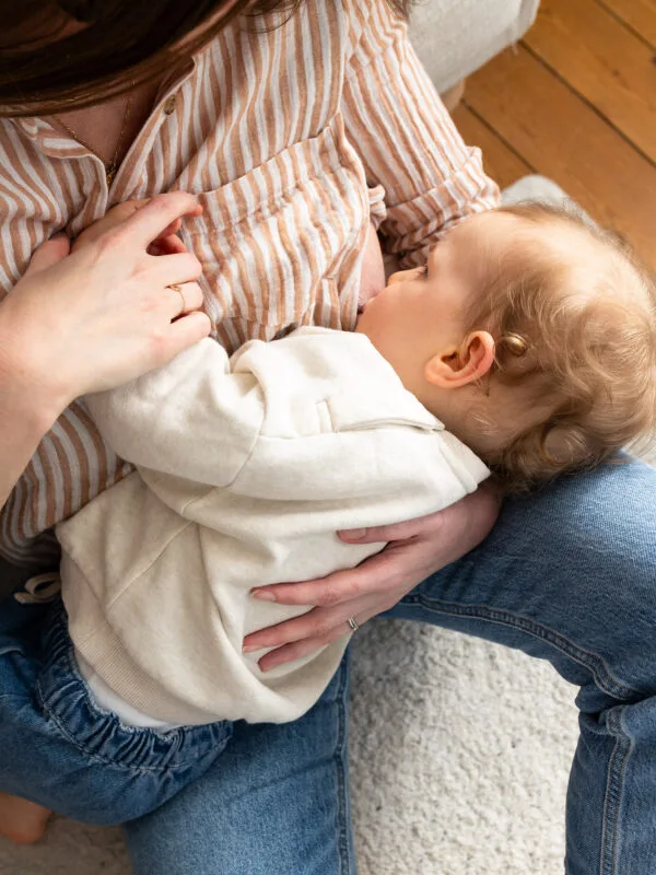 stripe me baby chemise allaitement rayée beige atelier belette