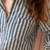 chemise d'allaitement rayée bleue atelier belette ocean drive