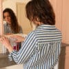 chemise d'allaitement rayée bleue atelier belette ocean drive