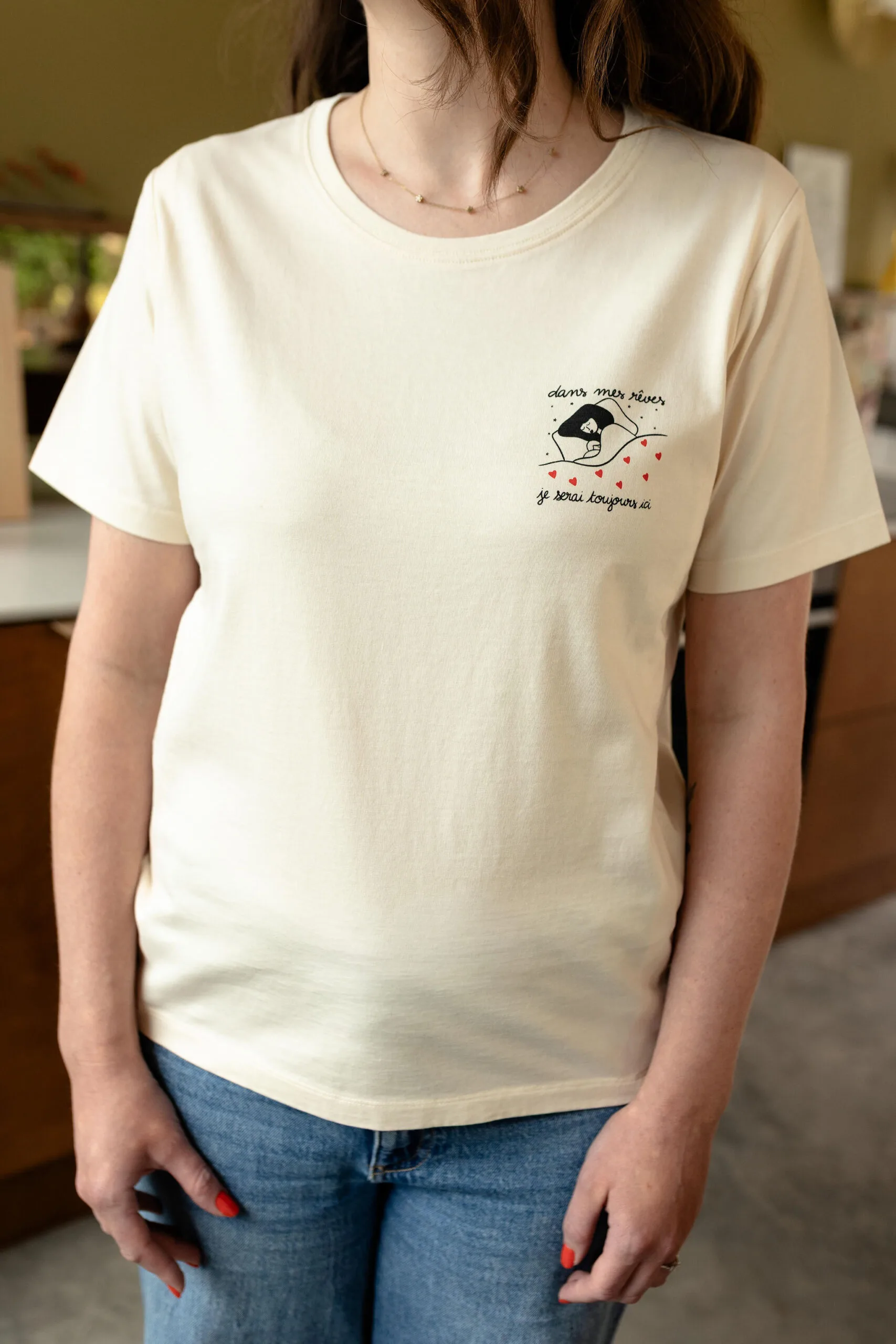 Tee shirt allaitement collab famille Atelier Belette Maude Manivert
