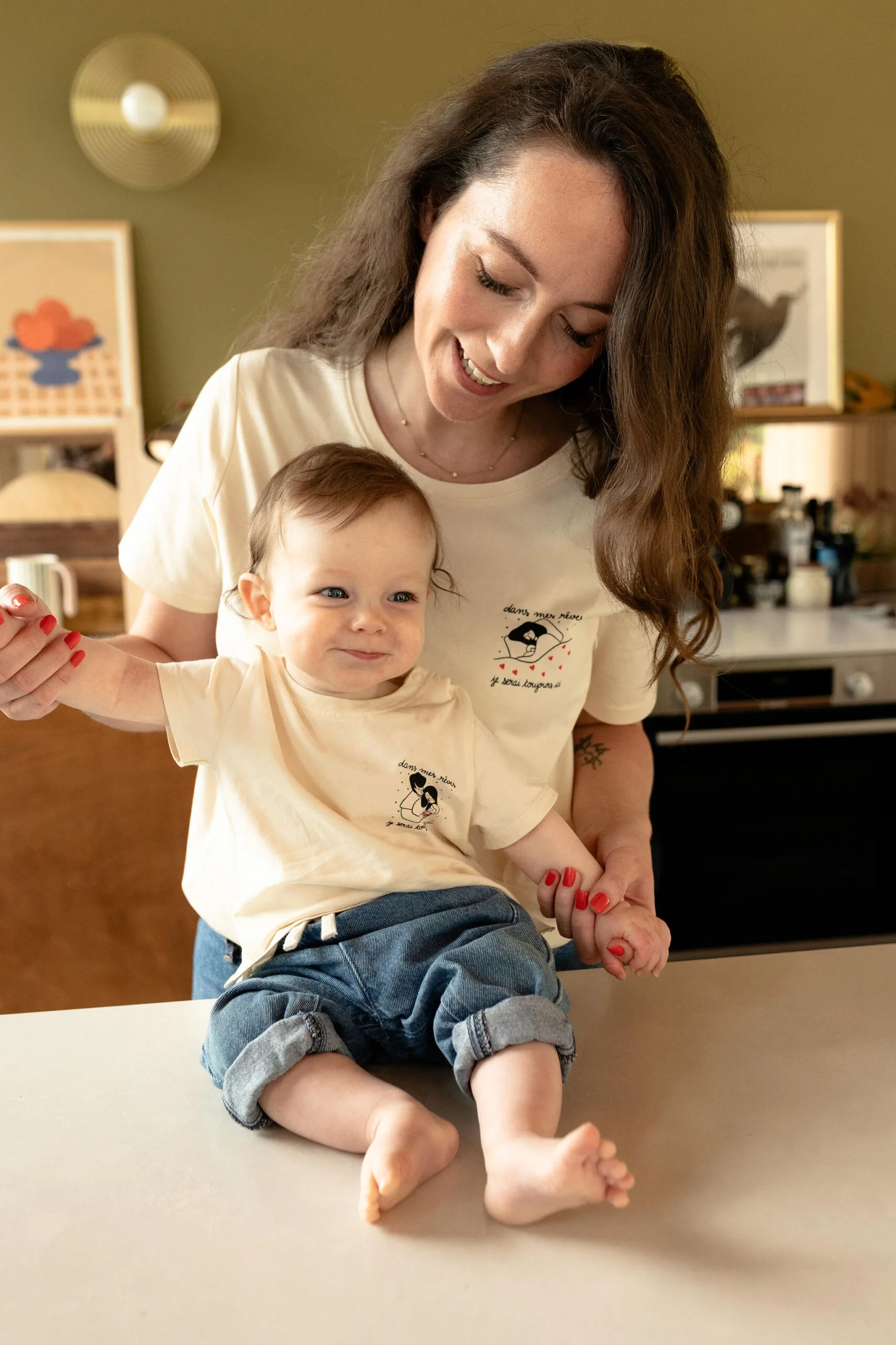 Tee shirt collab famille Atelier Belette Maude Manivert