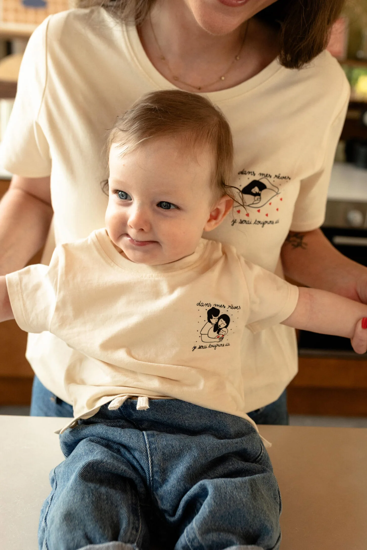 Tee shirt collab famille Atelier Belette Maude Manivert