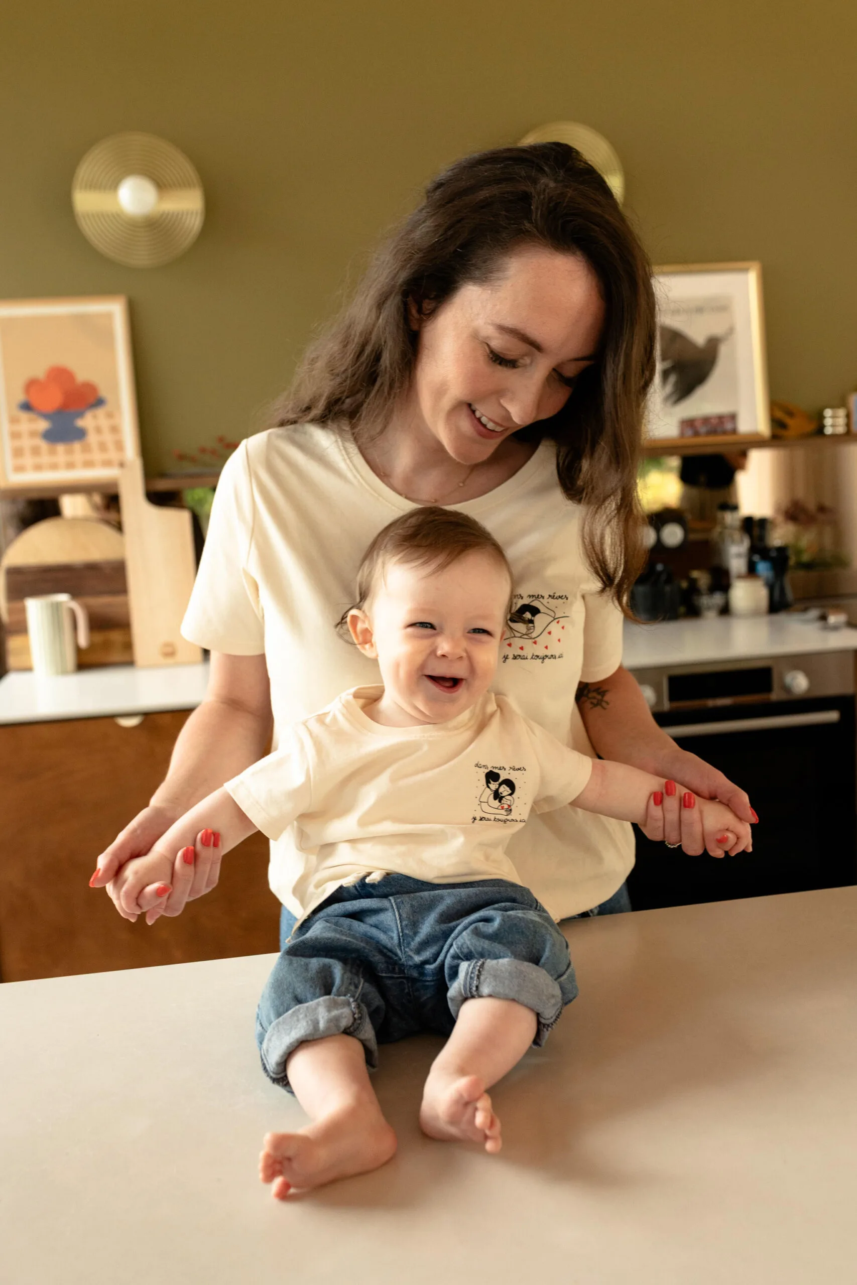 Tee shirt collab famille Atelier Belette Maude Manivert