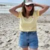 tee shirt allaitement jaune banana twist atelier belette