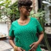 tee shirt allaitement vert pois Dot worry be happy atelier belette
