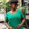 tee shirt allaitement vert pois Dot worry be happy atelier belette