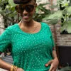 tee shirt allaitement vert pois Dot worry be happy atelier belette